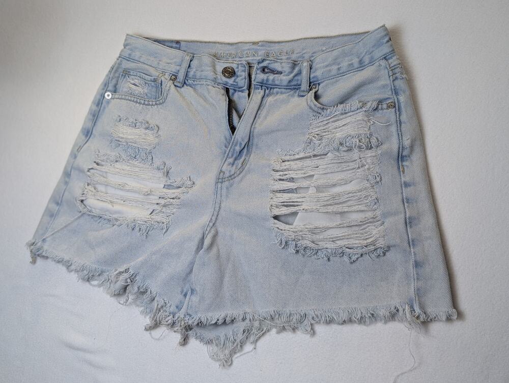 American Eagle Mom Shorts Distressed Denim Shorts
